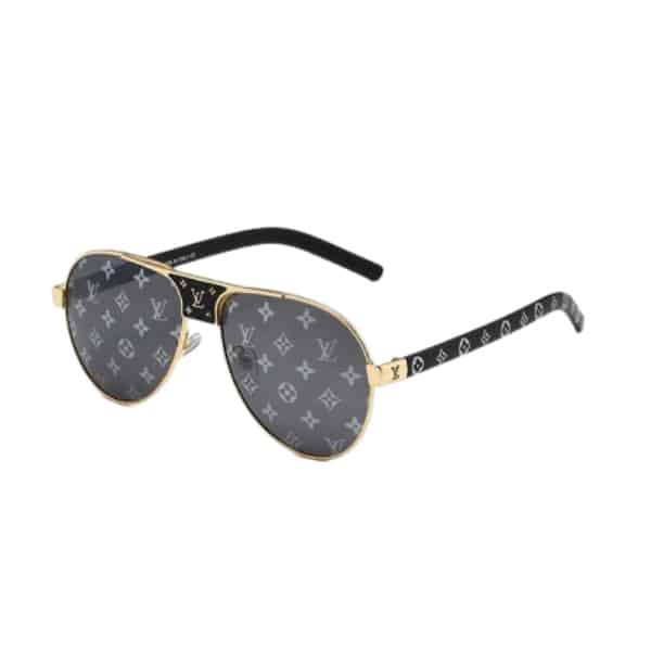 Louis Vuitton Logo Embroidered Black Monogram Sunglasses