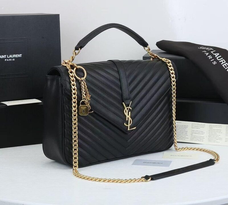 Alternative view of Saint Laurent Medium College Shoulder Bag Black 24Cm 600278Brm071000