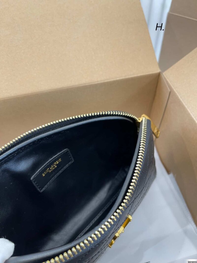 Alternative view of Saint Laurent Gaby Zipped Pouch In Quilted 7336671El071000