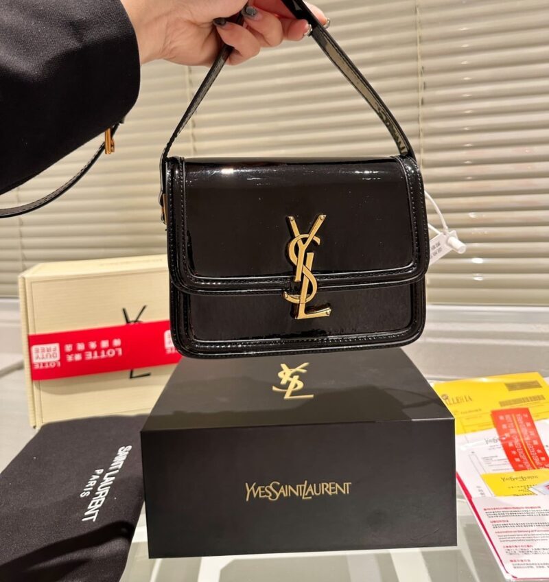 Alternative view of Saint Laurent Solferino Small Satchel In Lacquered Patent Leather 634306Bmiiw1000