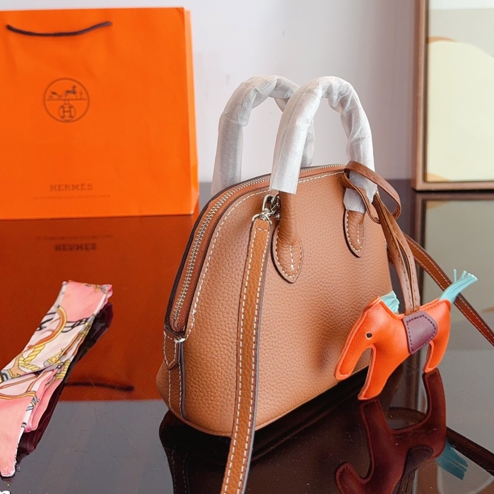 Hermes Bolide 1923 Mini Bag Leather Brown 18Cm H075180Ck37 - Image 6
