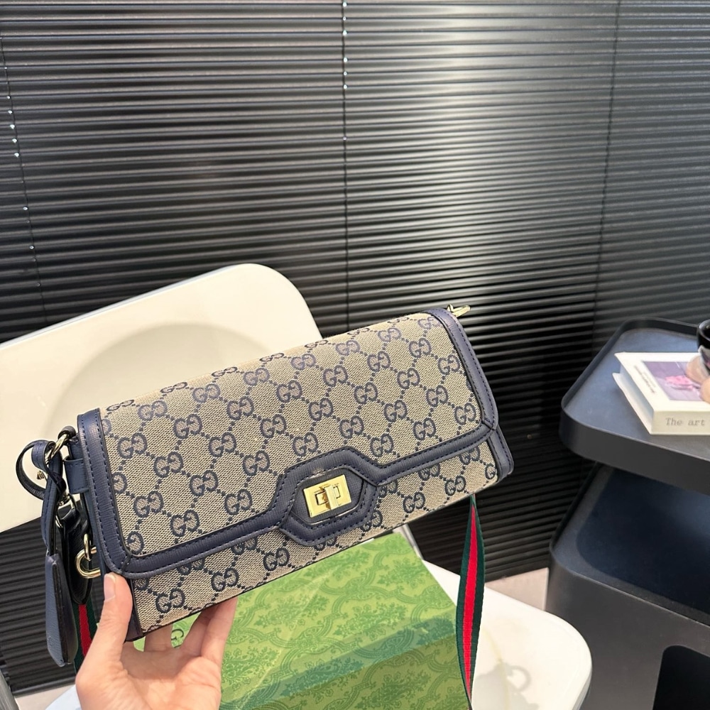 Gucci Luce Small Shoulder Bag Beige And Blue Original 27Cm 786027 Fadac 8559 - Image 7