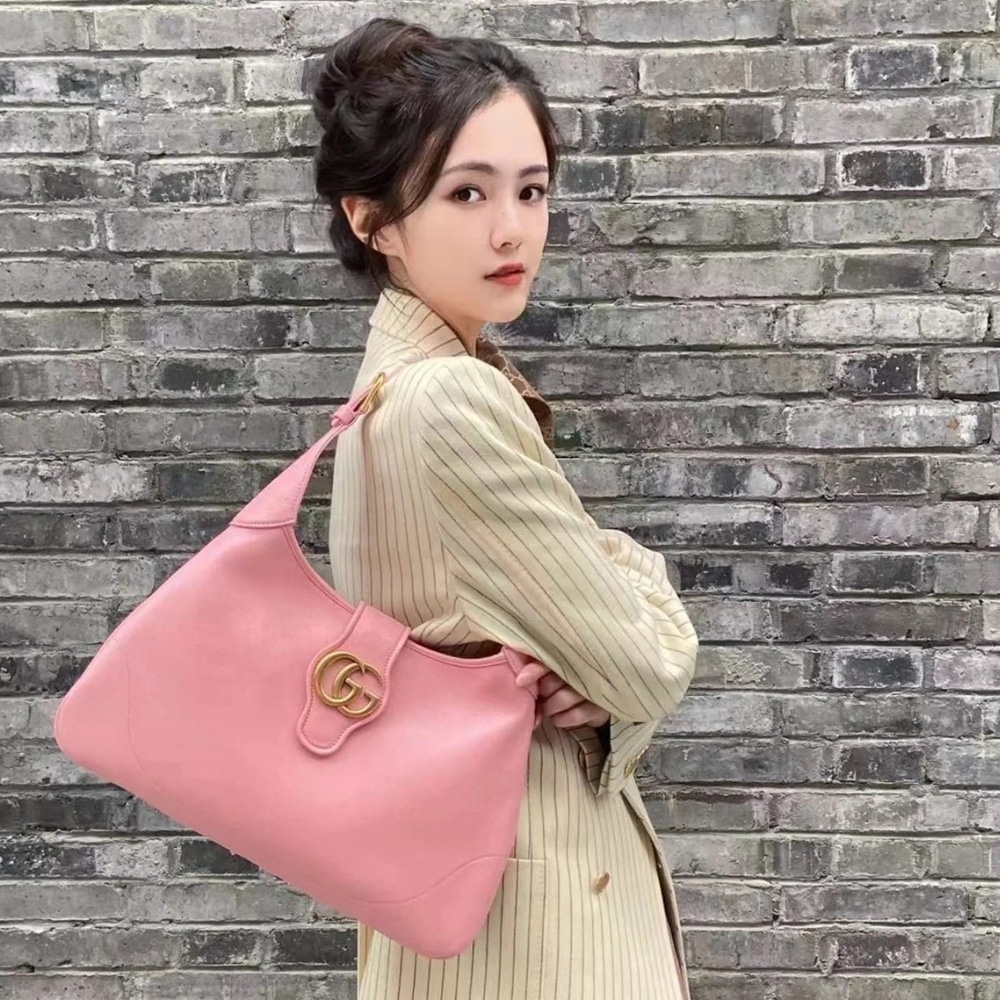 GIFT SET: GUCCI APHRODITE SHOULDER BAG PINK And BLONDIE ENAMEL HOOP EARRINGS - Image 3