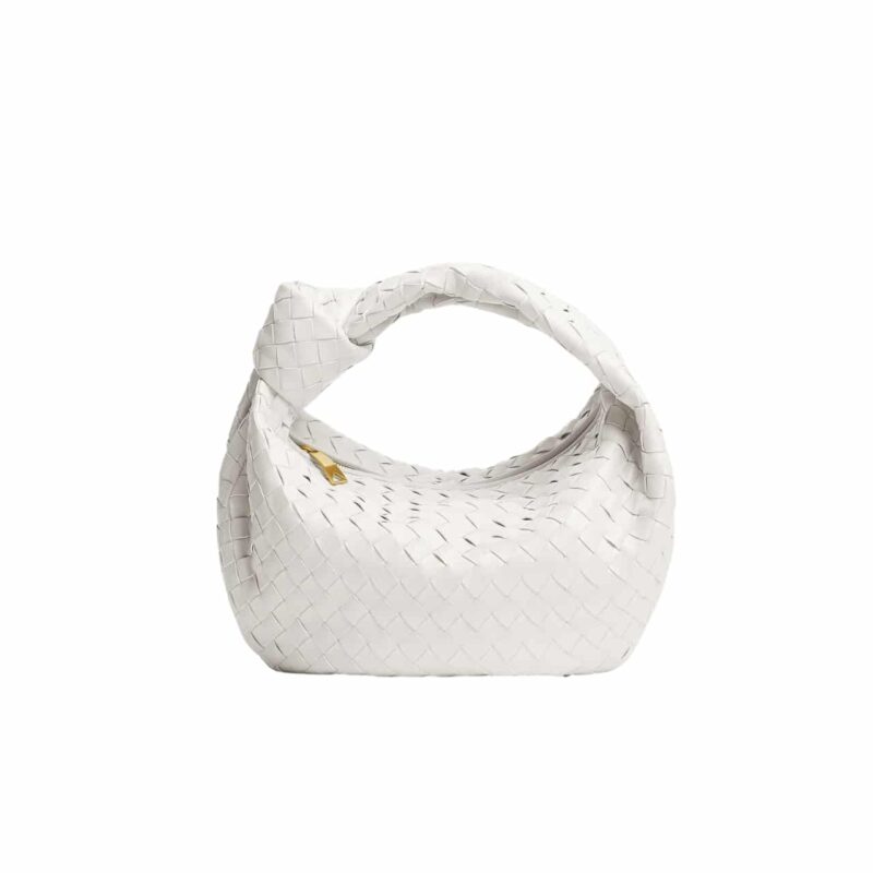 Bottega Veneta Jodie Intrecciato Leather Handle Bag White 27Cm 690225Vcpp09009