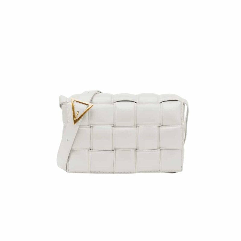 Bottega Veneta Padded Intreccio Leather Bag Chalk 22Cm 591970Vcqr19143