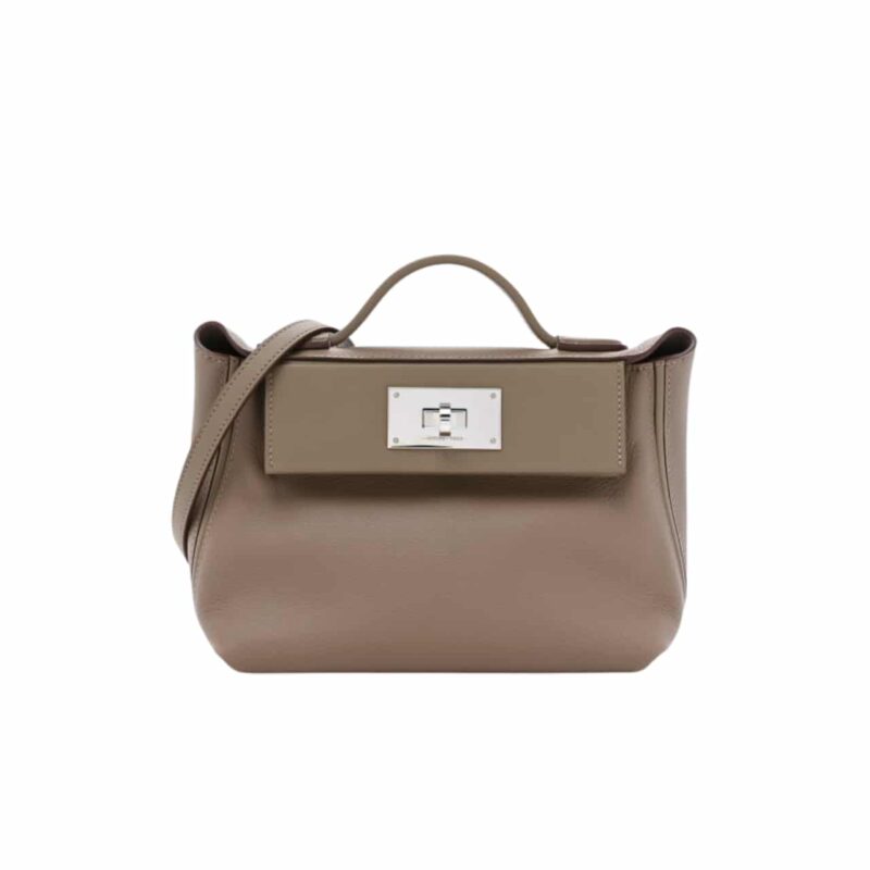 Hermès Kelly 24/24 Etoupe Evercolor 21Cm