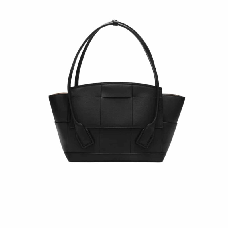 Bottega Veneta Arco Handbag Intrecciato Leather In Black 20Cm
