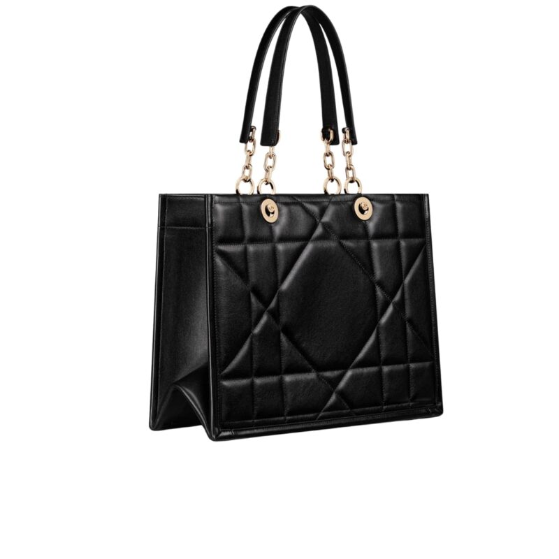 DIOR ESSENTIAL TOTE BAG ARCHICANNAGE CALFSKIN BLACK 26CM M8722OZVJ M900