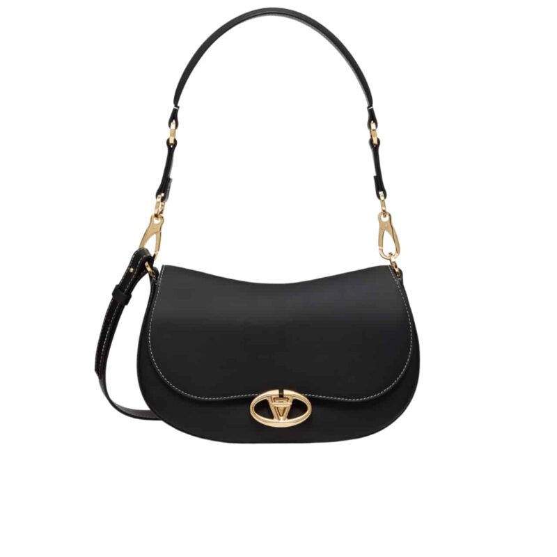 Valentino Garavani Ohval Shoulder Bag Black 28Cm 5W2B0N88Cvc 0No