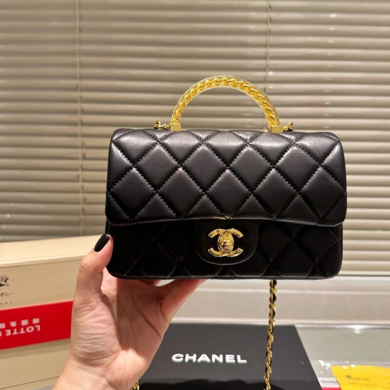 Alternative view of Chanel Wallet On Chain And Resin With Gold Tone Metal Black 20Cm