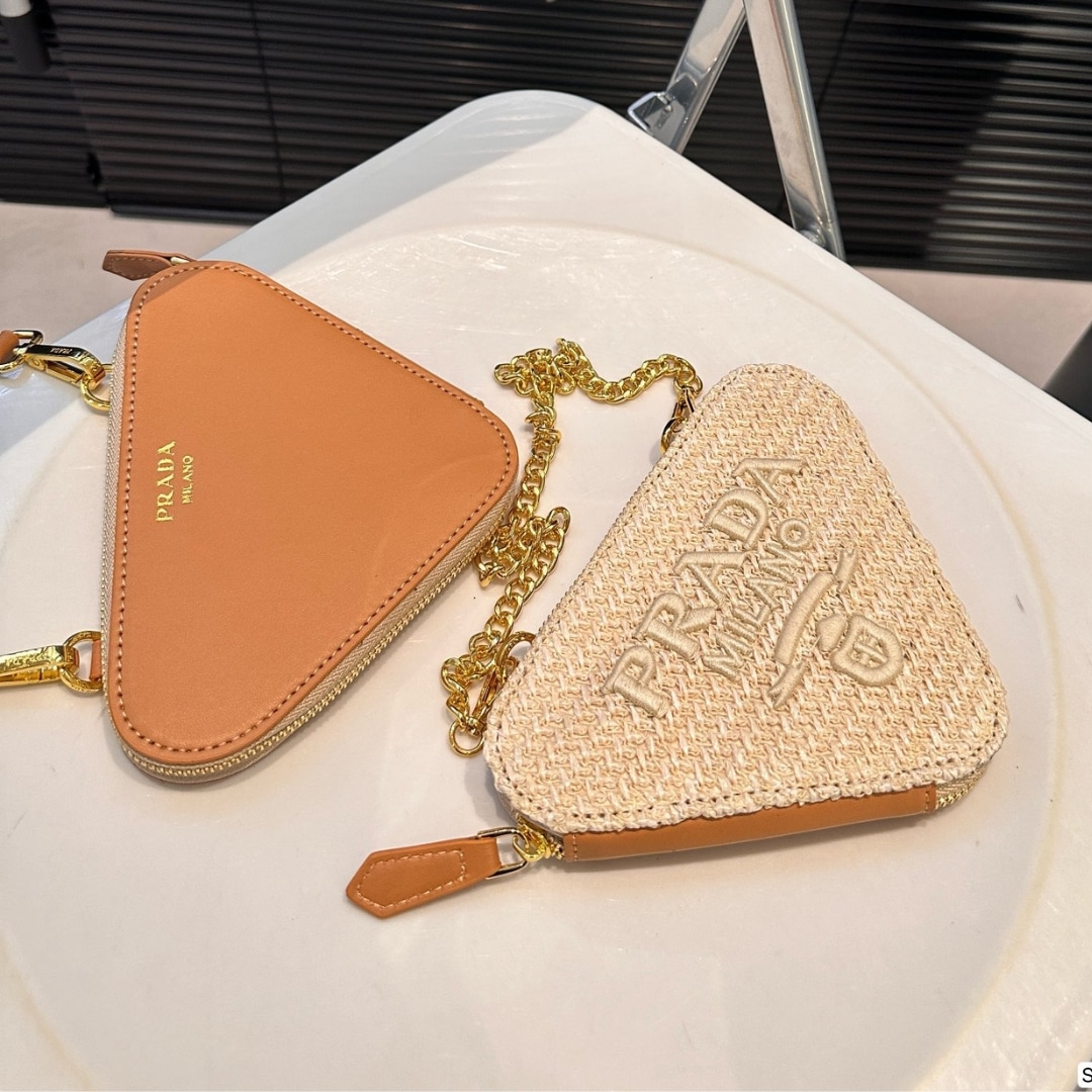 Prada Crochet Mini Pouch Natural 19cm 1NR015 2CXK F0018 - Image 4