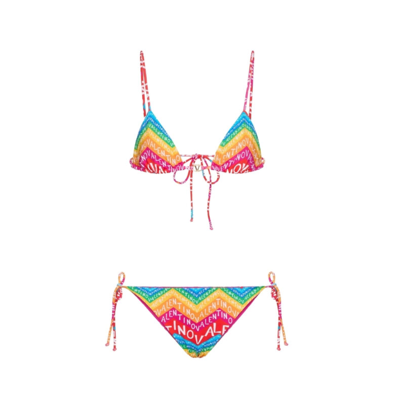 Valentino Chevron Lycra Bikini 24 In Muticolored 5B3UIA208TM M12