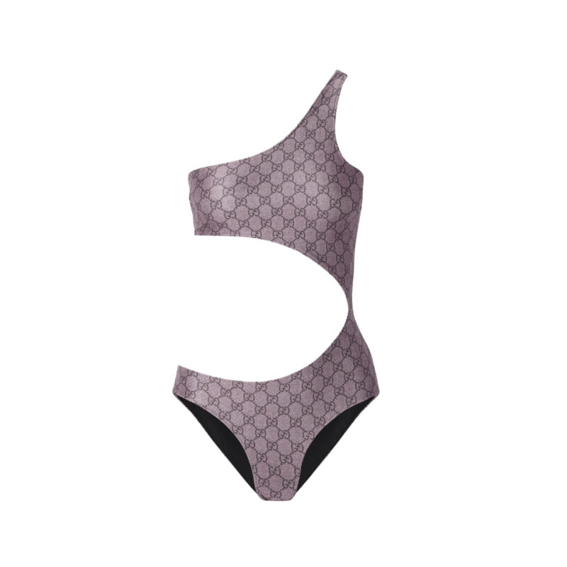 Gucci GG Stretch Jersey Swimsuit Dark Grayish Purple