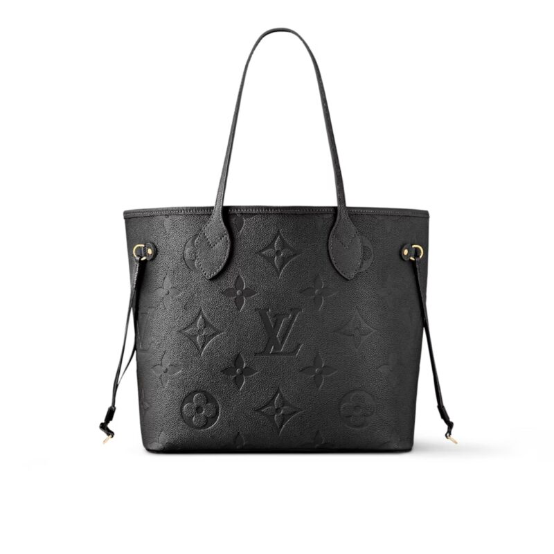 Louis Vuitton Neverfull MM Monogram Empreinte Leather Black 31Cm M45685