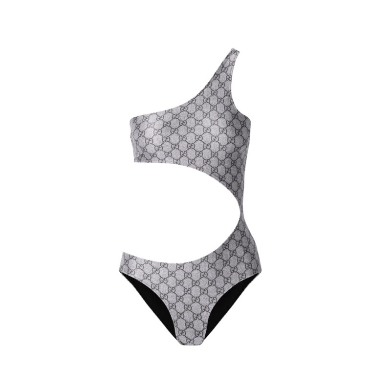Gucci GG Stretch Jersey Swimsuit Gray 695817 XHAFM 4632