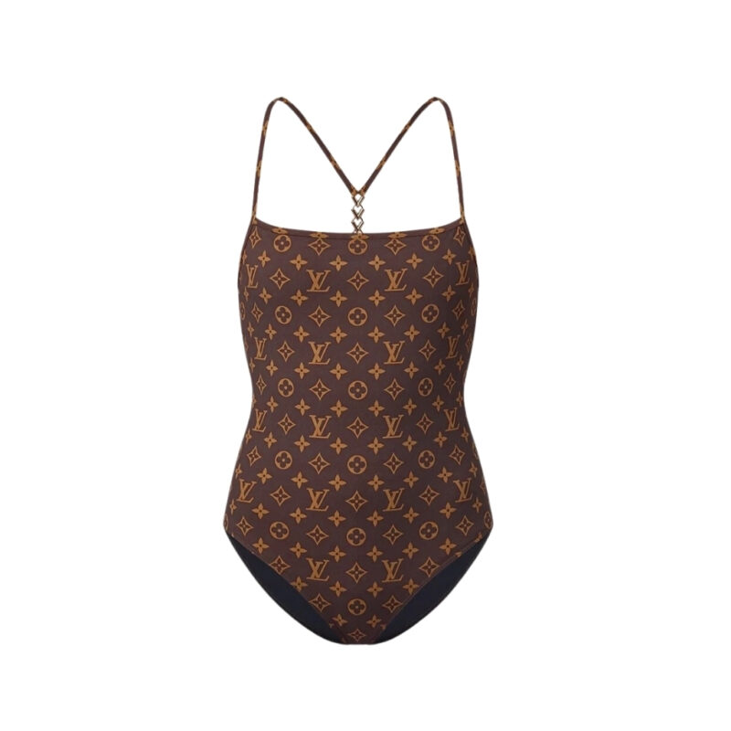 Louis Vuitton One Piece Swimsuit Monogram Brown 1AC6AG