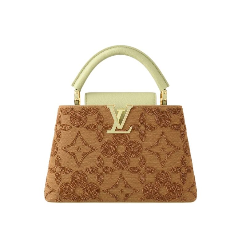 Louis Vuitton Capucines BB Green Brown 27cm