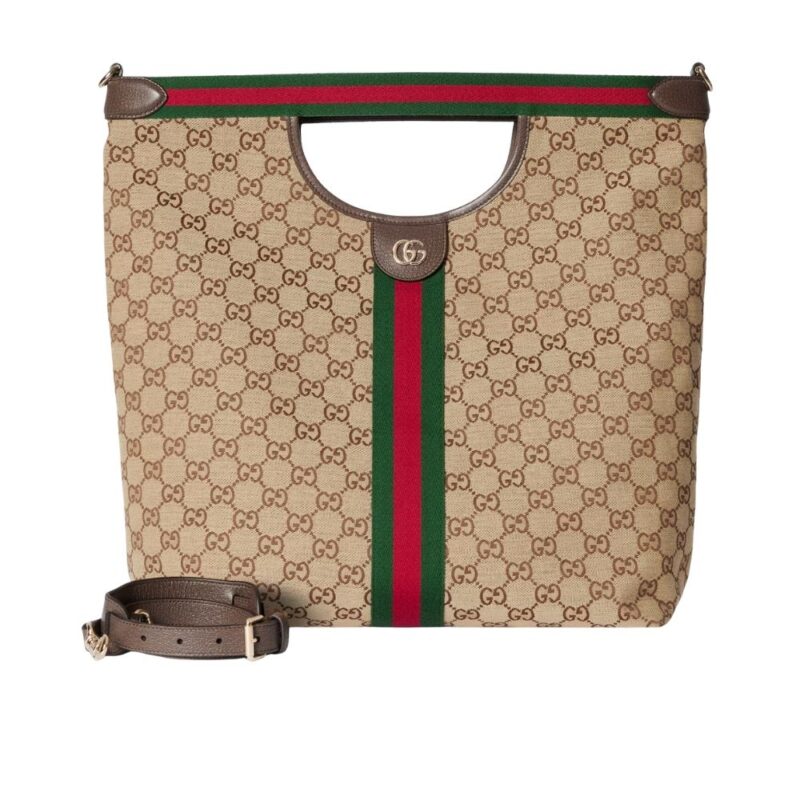 Gucci Giglio large tote bag Beige and Brown GG canvas 36Cm 865452 FAFZE 9871