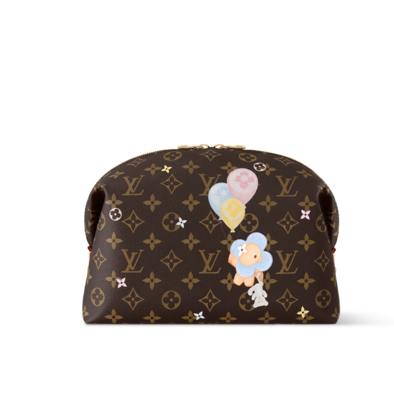 Louis Vuitton GM Cosmetic Pouch Monogram Brown 27Cm M14891