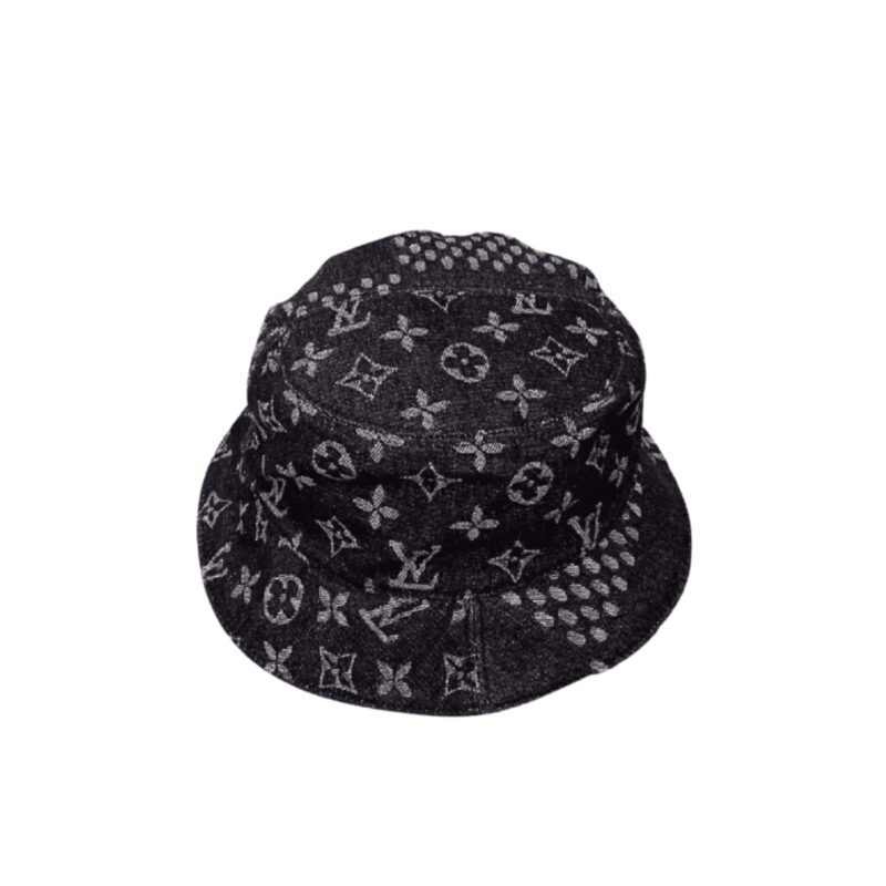Louis Vuitton Monogram Denim Bucket Hat Black