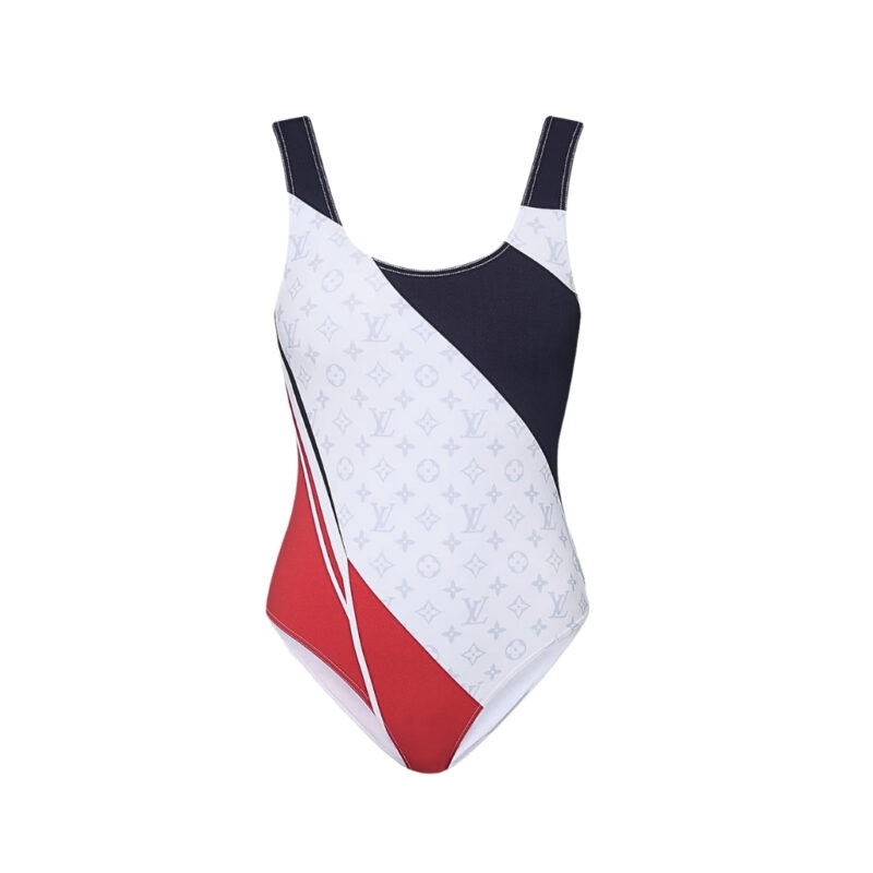 Louis Vuitton X AC Flag One Piece Swimsuit White 1AFZEL