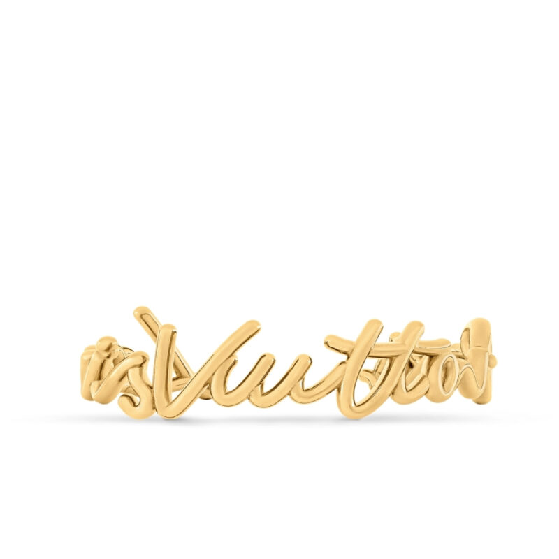 Louis Vuitton Lv Script Bracelet Gold M1812S