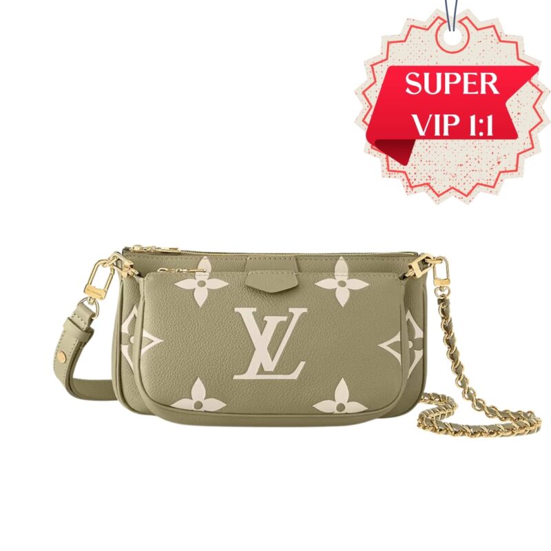 [Super Vip 1:1] Louis Vuitton Multi Pochette Accessoires Green 25Cm M22670