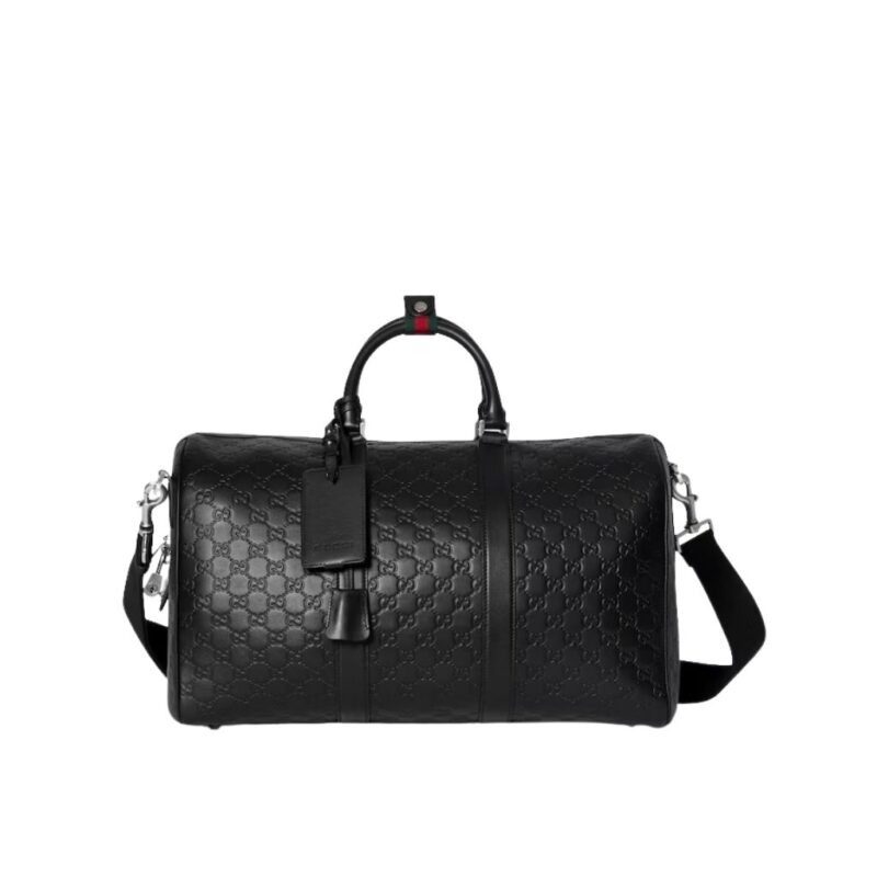 Gucci Emblem Medium Duffle Bag Black 45Cm 850220 AAFOM 1053