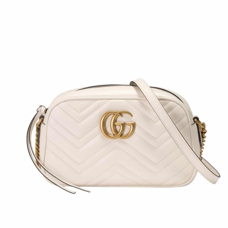 Gucci Gg Marmont Small Camera Bag White 24Cm 447632 Dtd1T 9022