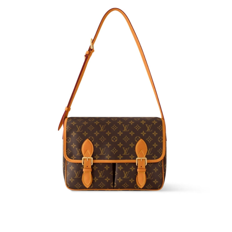 Louis Vuitton Satchel Messenger Monogram Brown 35Cm M14723
