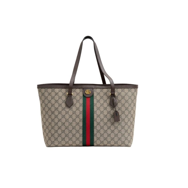 Gucci Ophidia Medium Tote Beige and Dark Brown 36Cm 631685 96IWB 8745