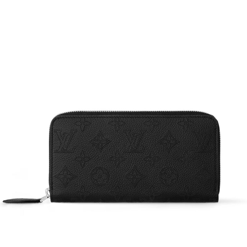 Louis Vuitton Zippy Wallet Mahina Leather Black 19Cm M61867