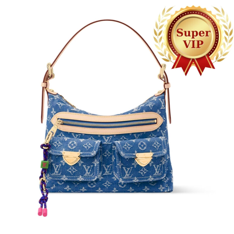 [Super Vip 1:1] Louis Vuitton Baggy Denim Blue 30Cm M27329