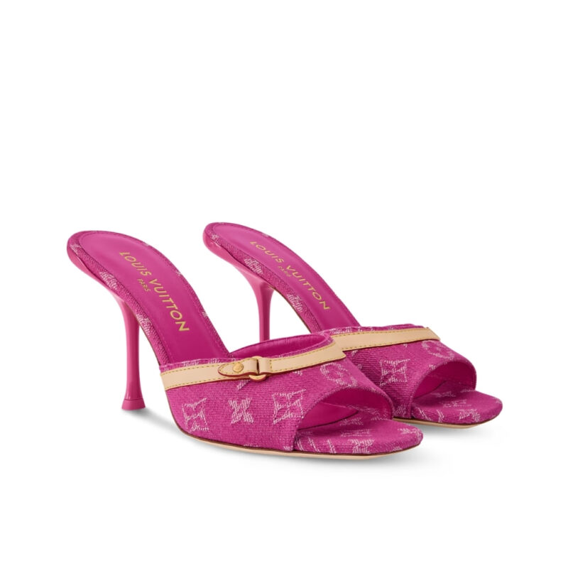 Louis Vuitton 6AM Mule Denim Fuschia 1AJMXS