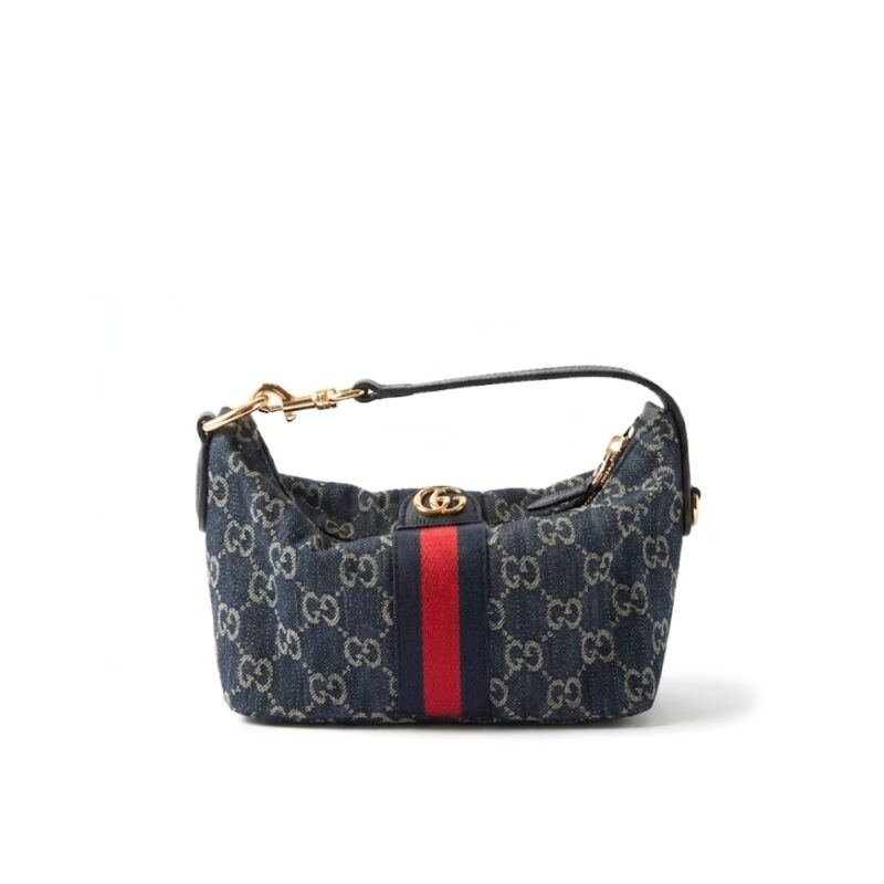 Gucci Vanity Mini Bag Blue And White GG Denim 19cm