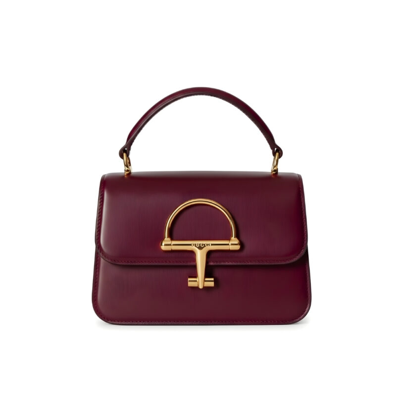 Gucci Siena Small Top Handle Bag Burgundy 19Cm