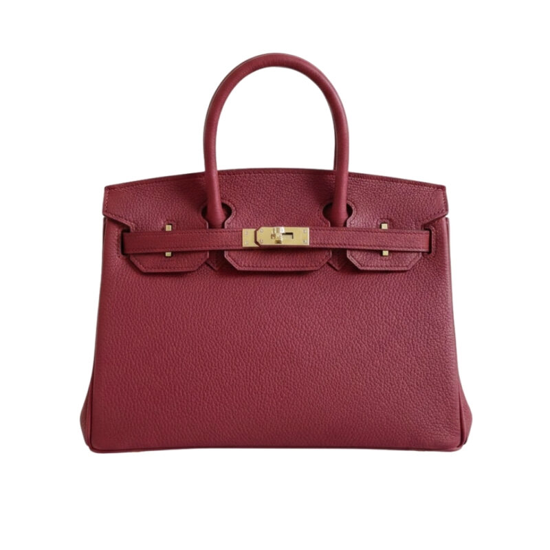 Hermes Birkin 35 Togo Leather Gold Hardware Dark Red 35Cm