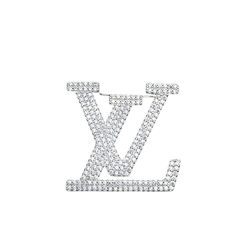 Louis Vuitton Crystal Brooch Silver