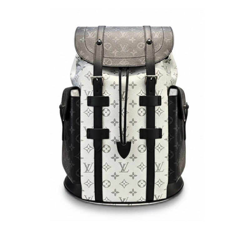 Louis Vuitton Christopher PM Backpack Monogram Eclipse Black White 42Cm