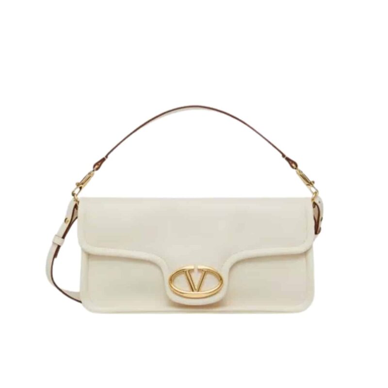 Valentino Garavani Vlogo 1960 Nappa Leather Shoulder Bag White 28Cm 4W0B0N48Zfj 098