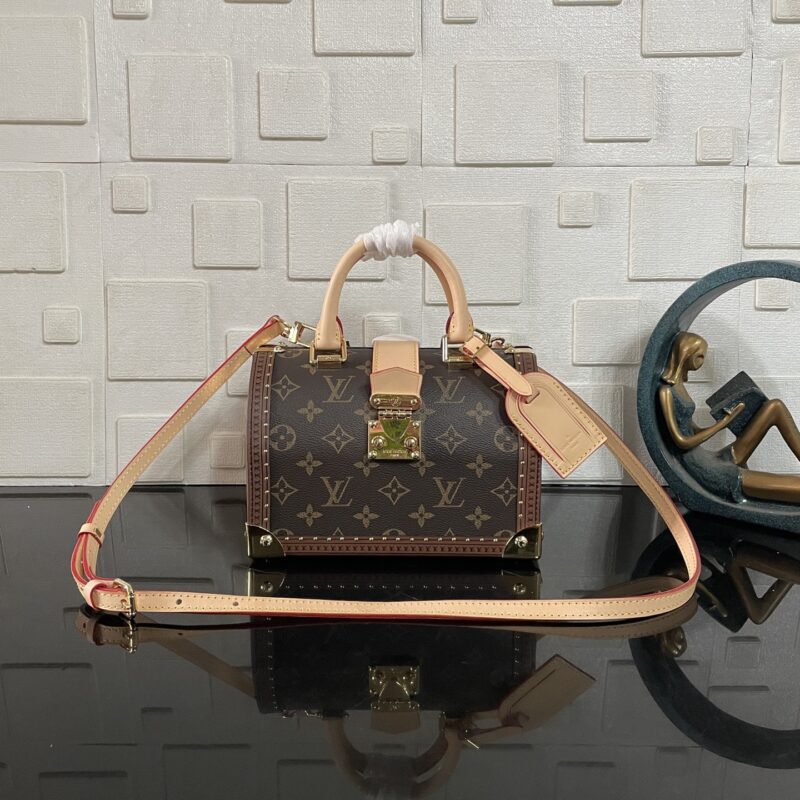 Alternative view of [Super Vip 1:1] Louis Vuitton Speedy Trunk Box Bag 20 Monogram Brown 21Cm M11154