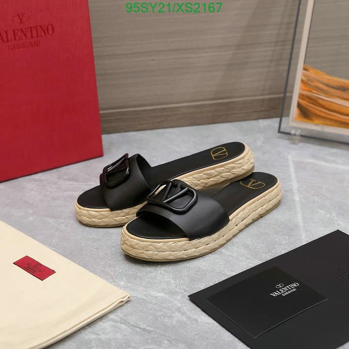 Alternative view of Valentino Garavani Vlogo Leather Espadrille Slides Black