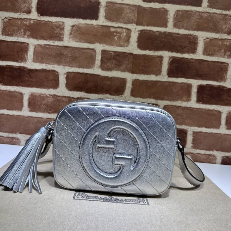 Alternative view of [Super Vip 1:1] Gucci Blondie Small Shoulder Bag Silver 21Cm 742360 Aacbo 8106