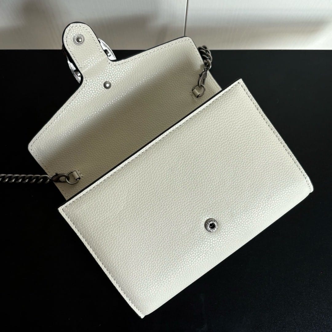 Gucci Dionysus Wallet On Chain White Leather 20Cm 401231 CAOGM 9174 - Image 8