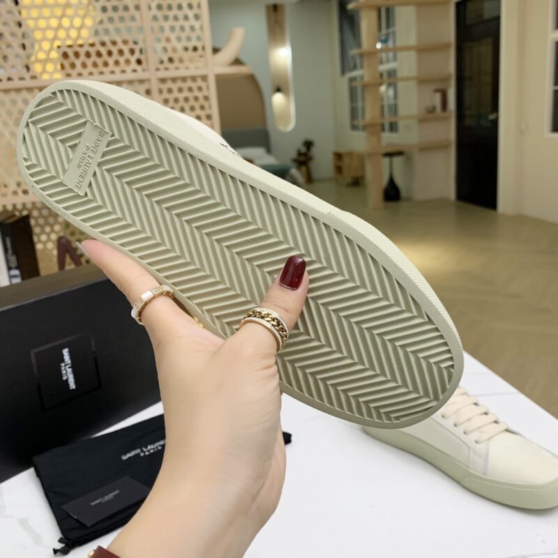 Alternative view of Saint Laurent Court Classic Embroidered Sneakers White 610648Gup109113