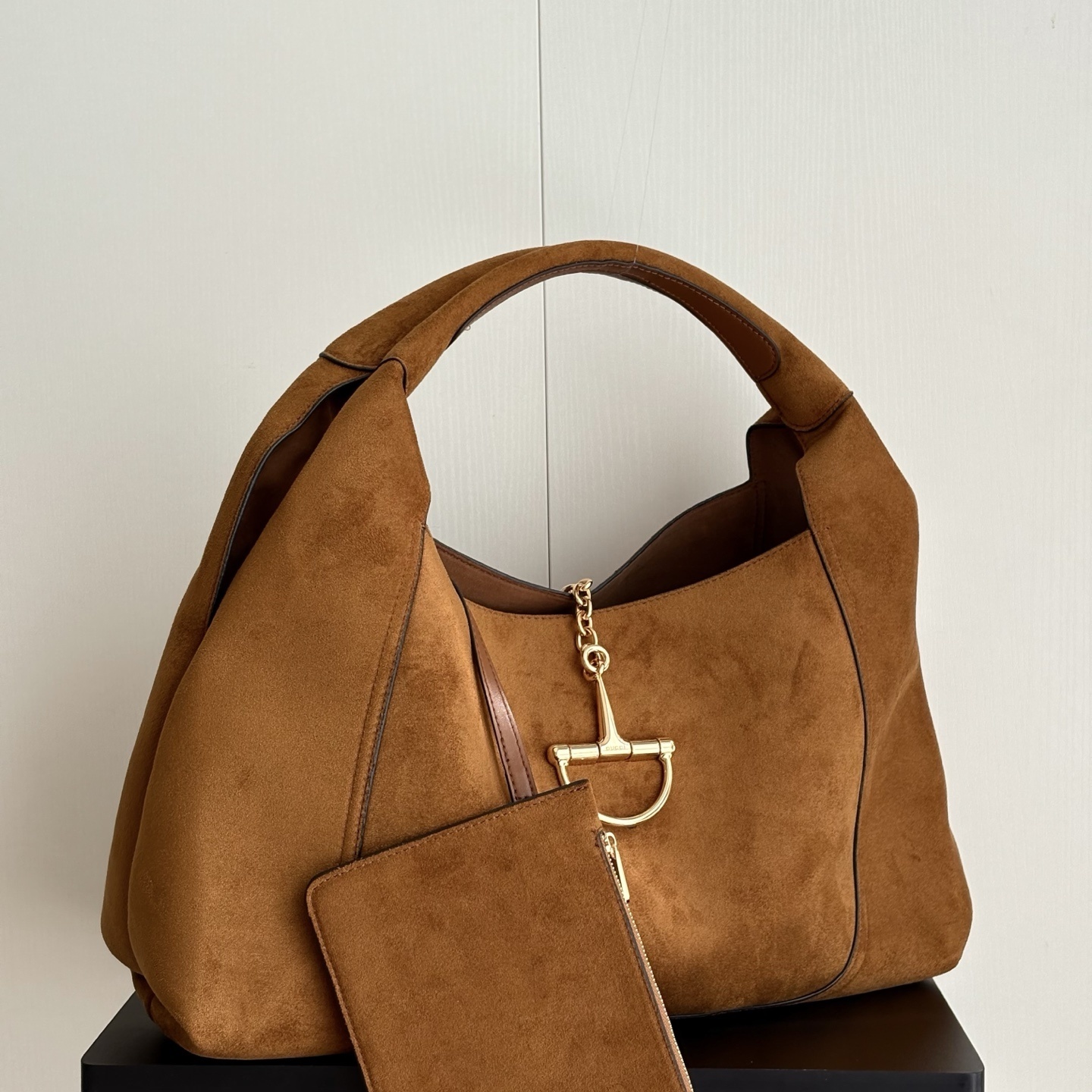 Gucci Softbit Maxi Shoulder Bag Brown Suede 46Cm 837466 AAFLB 2118 - Image 3
