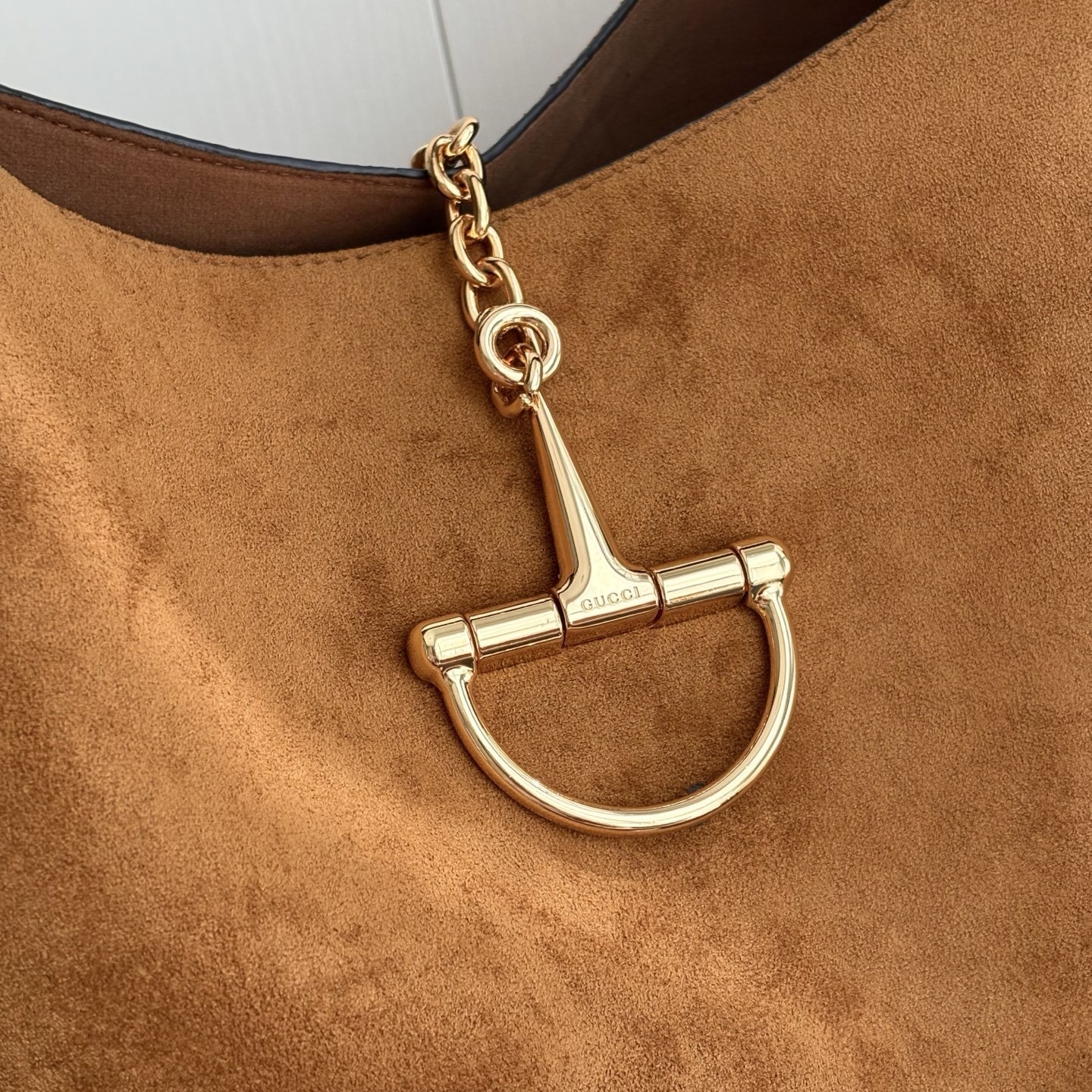 Gucci Softbit Maxi Shoulder Bag Brown Suede 46Cm 837466 AAFLB 2118 - Image 7