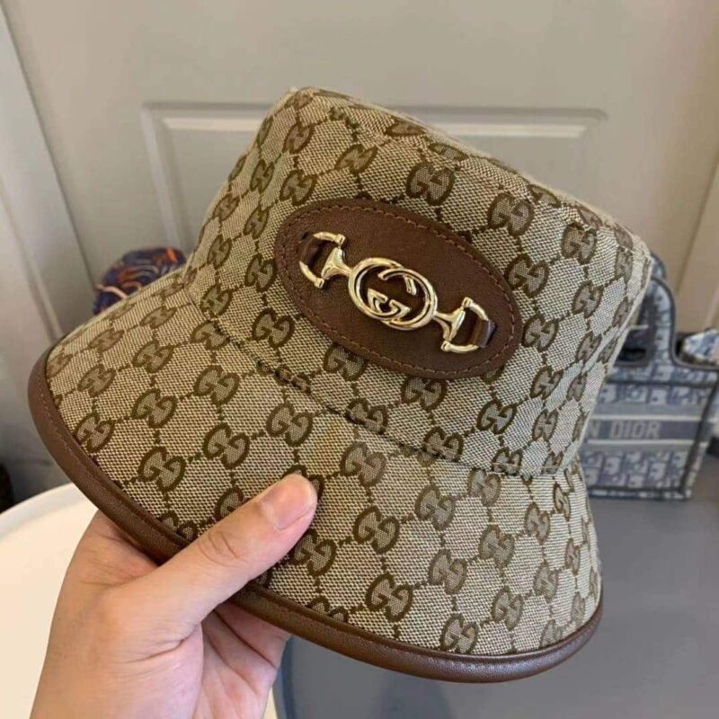 Alternative view of Gucci Gg Horsebit Bucket Hat Beige