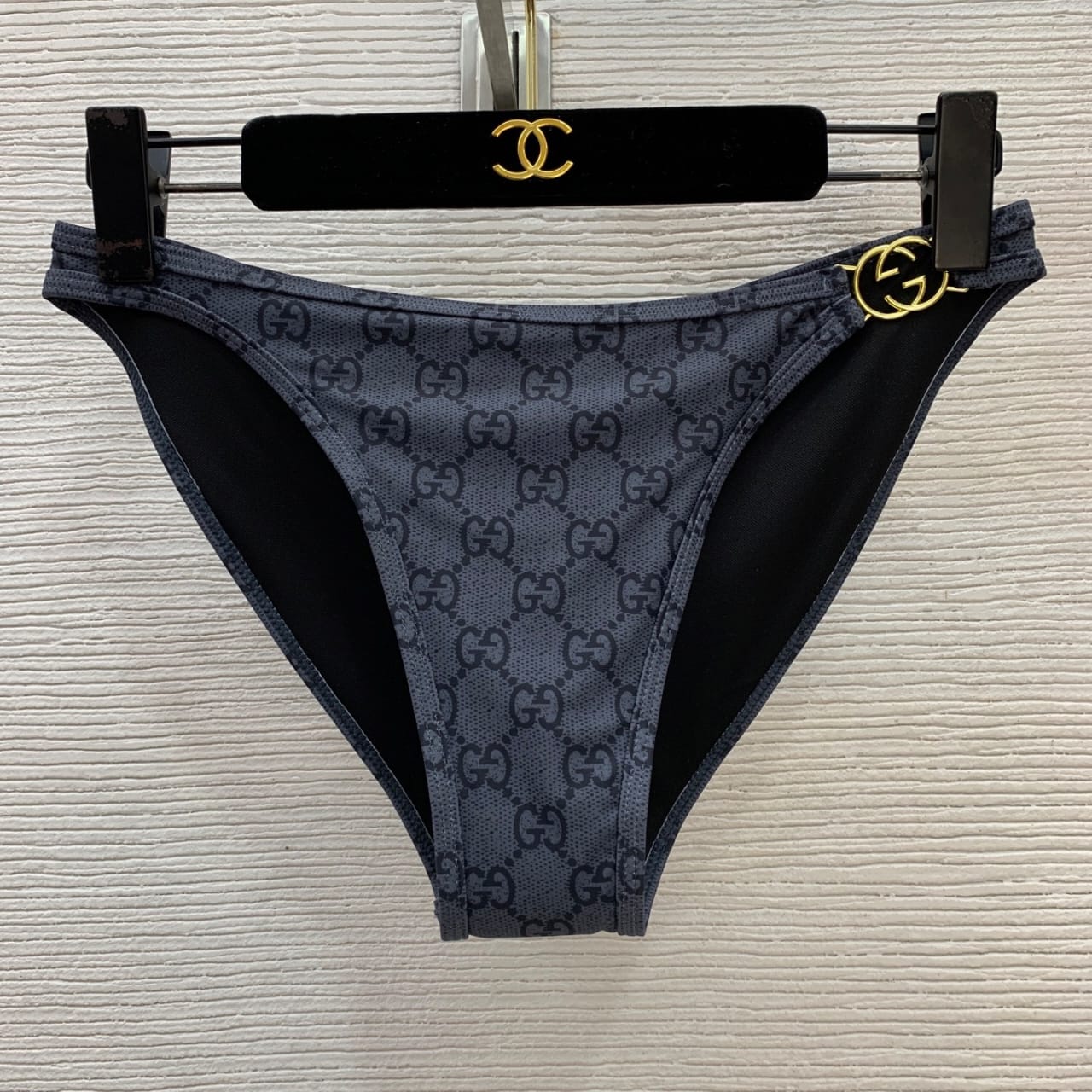 Gucci Printed GG Stretch Jersey Bikini Dark Blue - Image 5