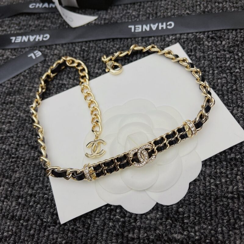 Alternative view of Chanel Chain Cc Champagne Choker Necklace Ab6890 B06537 Nf006